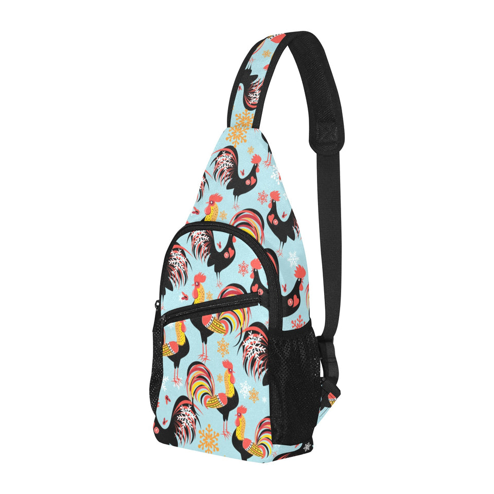 Rooster chicken cock snowfalke All Over Print Chest Bag