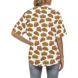 Sandwich Pattern Print Design 02 Women's All Over Print Hawaiian Shirt