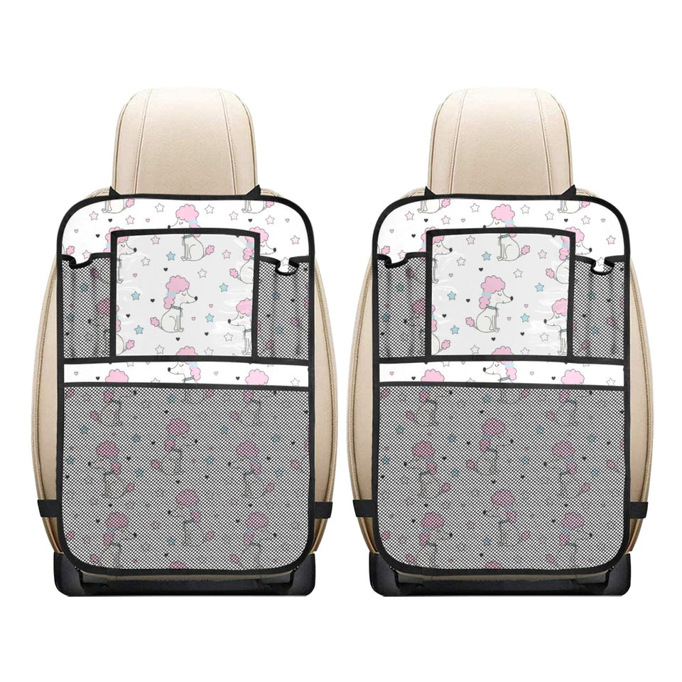 Cute poodle dog star pattern Car Seat Back Organizer