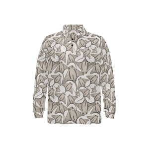 Stingray Pattern Print Design 05 Men's Long Sleeve Polo Shirt