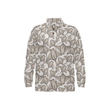 Stingray Pattern Print Design 05 Men's Long Sleeve Polo Shirt