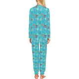 Math Pattern Print Design 02 Women's All Over Print Pajama Set