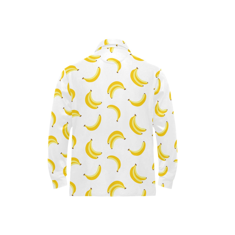 Banana pattern Men's Long Sleeve Polo Shirt