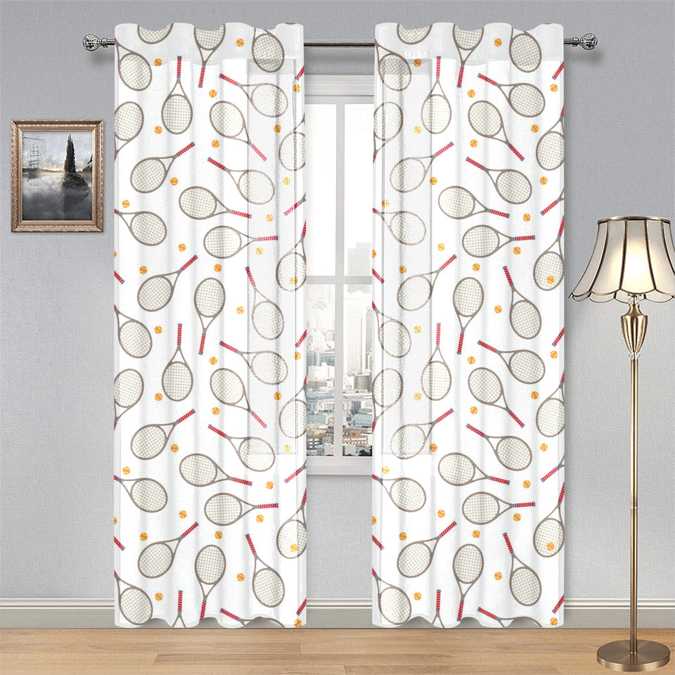 Tennis Pattern Print Design 04 Gauze Curtain