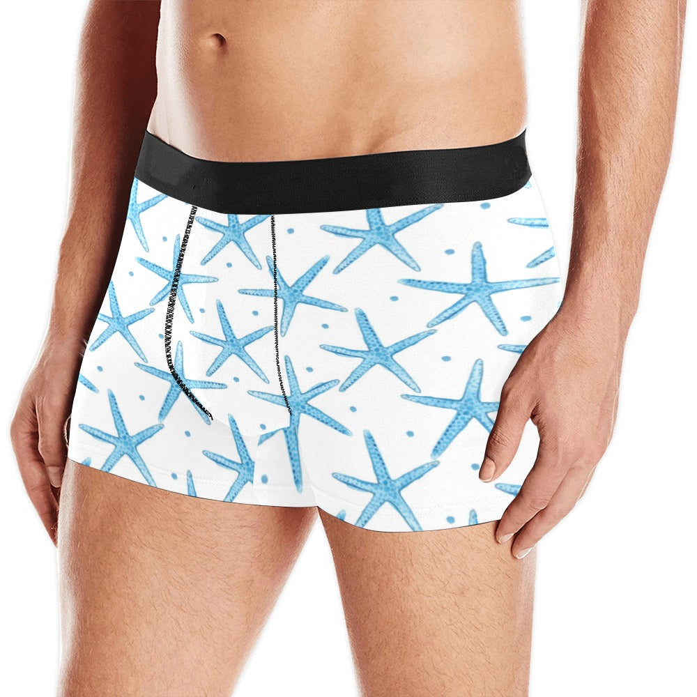 Watercolor starfish pattern Men's All Over Print Boxer Briefs Men's Underwear
