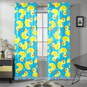 Duck Pattern Print Design 04 Gauze Curtain