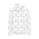 Bull Terrier Pattern Print Design 02 Men's Padded Hooded Jacket