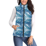Shark hand drawn Women's Padded Vest