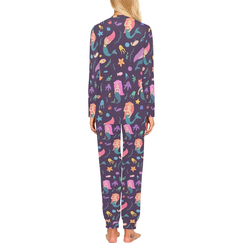 beautiful mermaid Fish jellyfish algae other marin Women's All Over Print Pajama Set