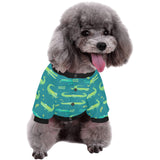 Crocodile pattern All Over Print Pet Dog Round Neck Fuzzy Shirt