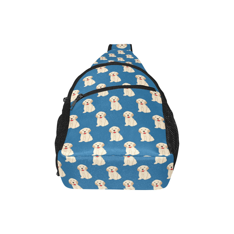 Golden Retriever Pattern Print Design 03 All Over Print Chest Bag
