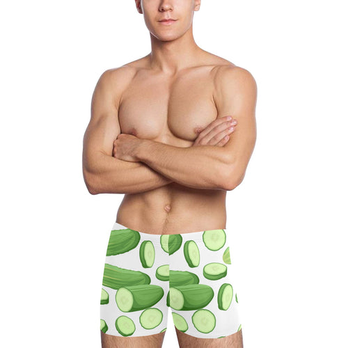 cucumber whole slices pattern Men's Swimming Trunks