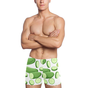 cucumber whole slices pattern Men's Swimming Trunks