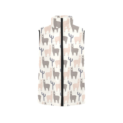 Llama Alpaca pattern Men's Padded Vest