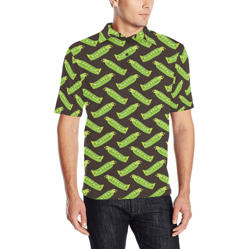 Green Peas Pattern Print Design 05 Men's All Over Print Polo Shirt