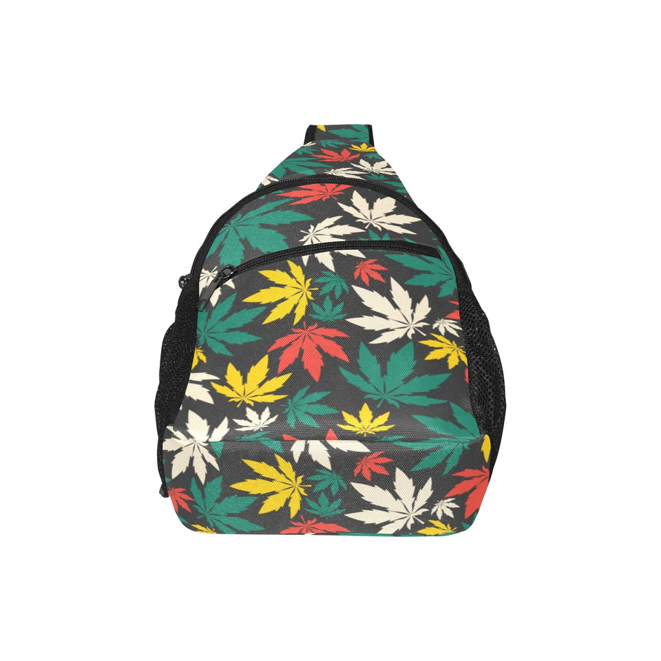 Canabis Marijuana Weed Pattern Print Design 02 All Over Print Chest Bag