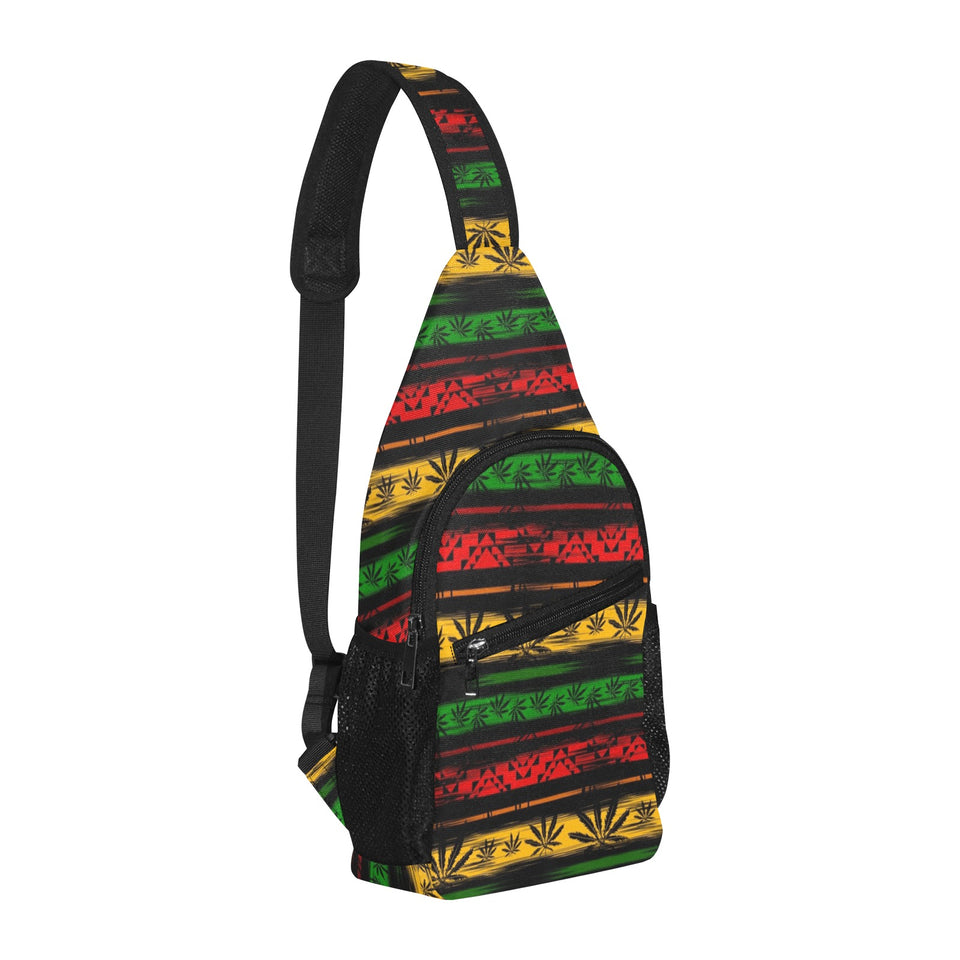 Canabis Marijuana Weed Pattern Print Design 04 All Over Print Chest Bag