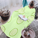 Cucumber pattern Blanket Robe with Sleeves