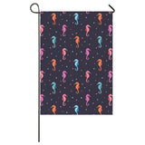 Watercolor colorful seahorse pattern House Flag Garden Flag