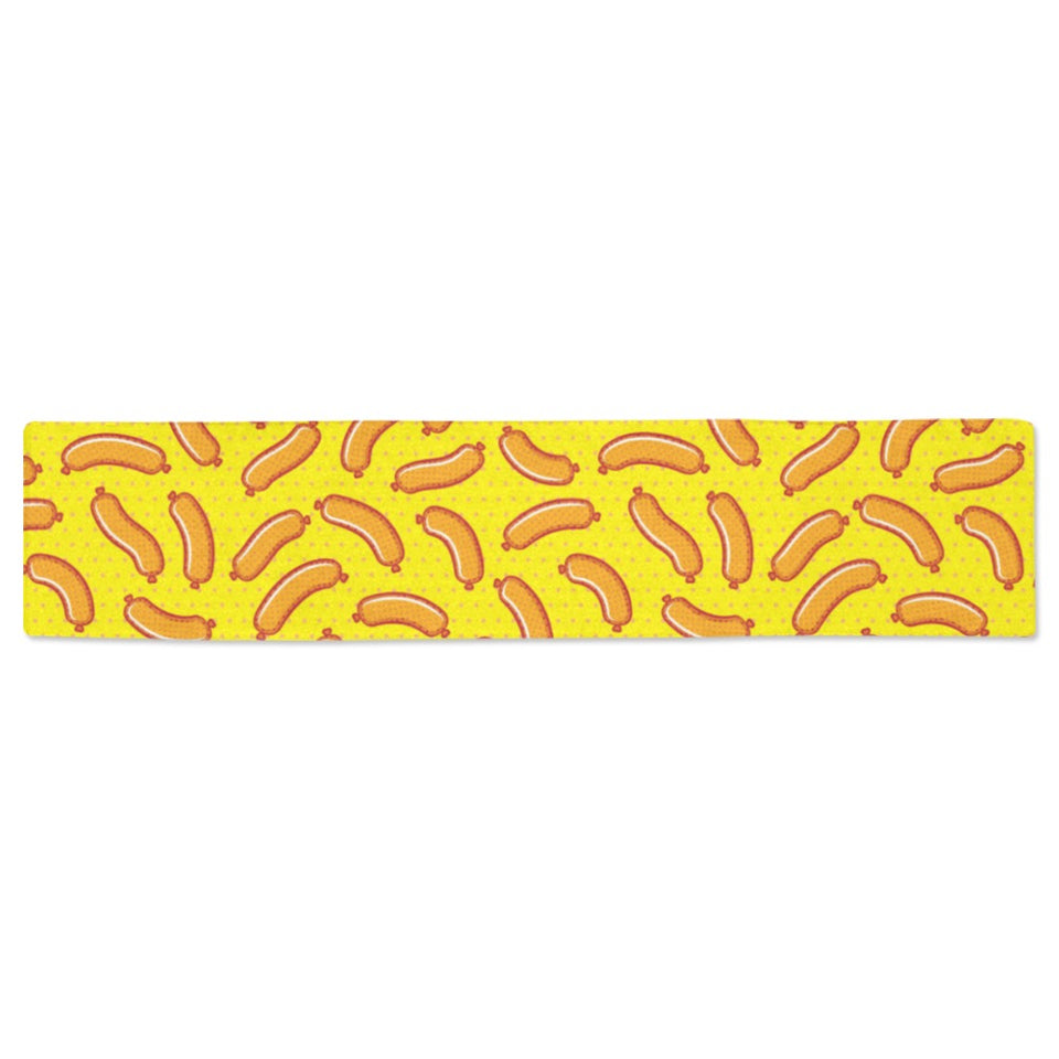 Sausage Pattern Print Design 01 Table Runner