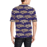 Beautiful japanese fan pattern Men's All Over Print Polo Shirt