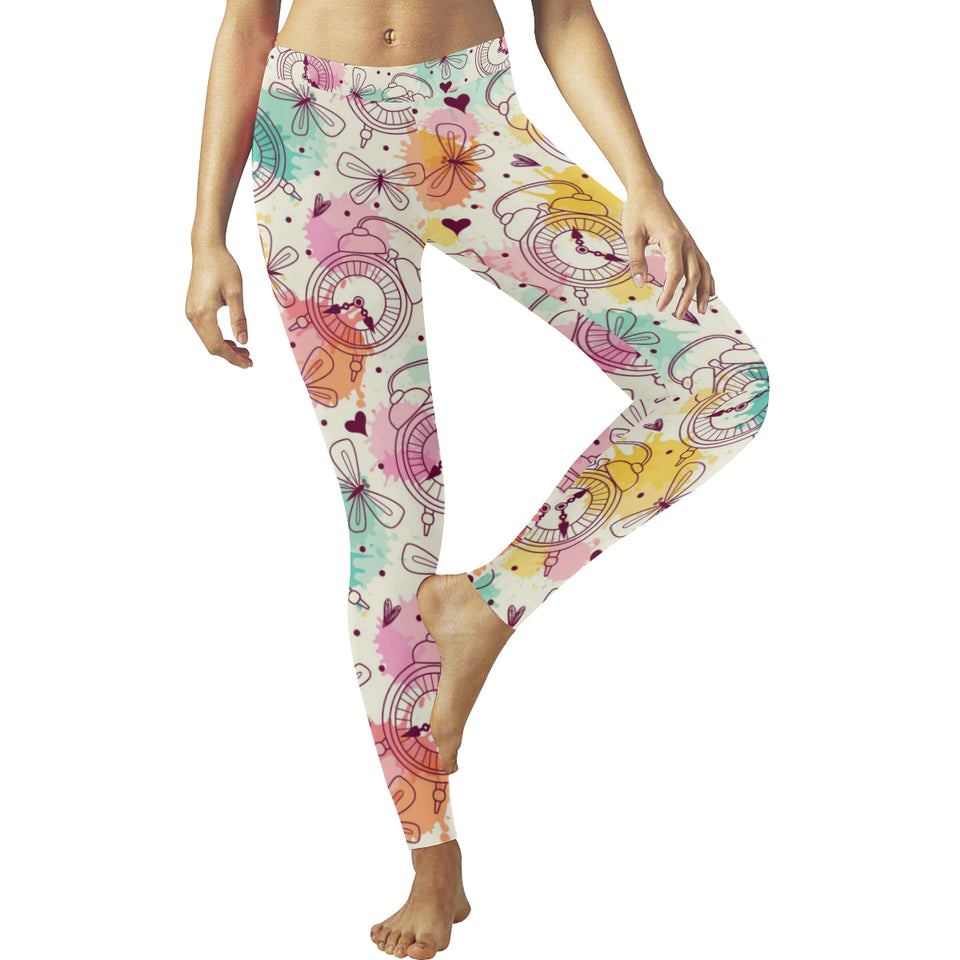 Clock butterfly pattern Women's Legging Fulfilled In US