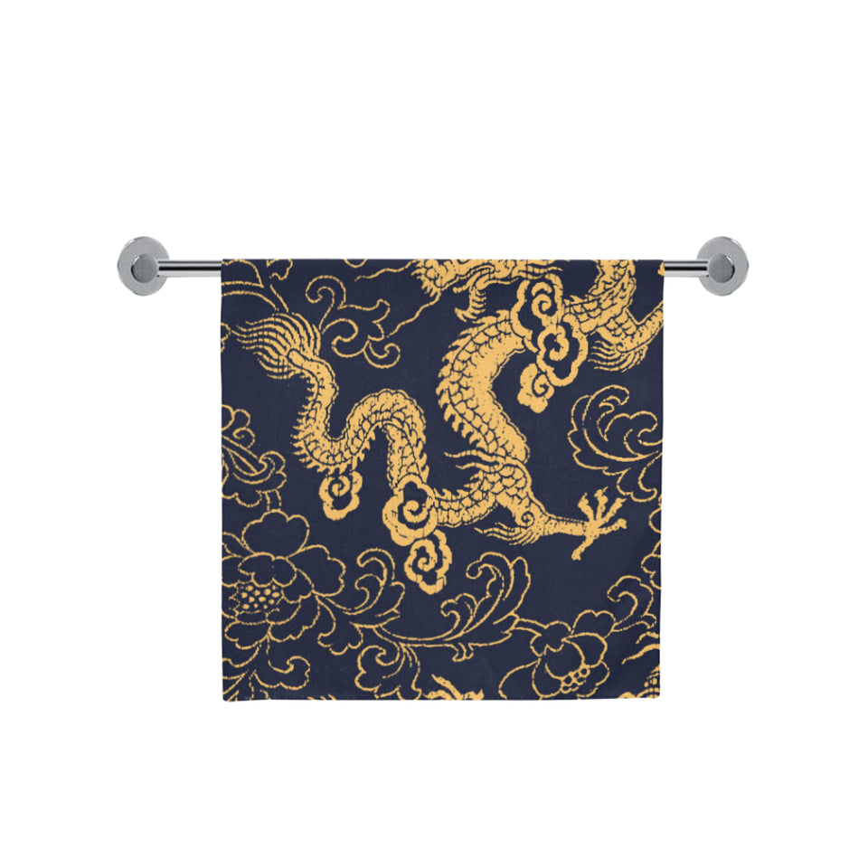Gold dragon pattern Bath Towel