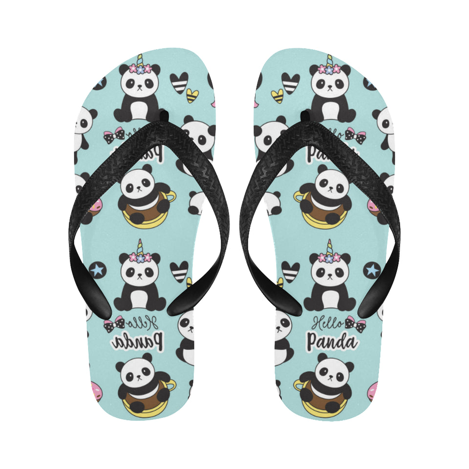 Cute baby panda pattern Unisex Flip Flops