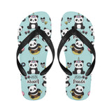 Cute baby panda pattern Unisex Flip Flops