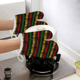 Canabis Marijuana Weed Pattern Print Design 04 Heat Resistant Oven Mitts