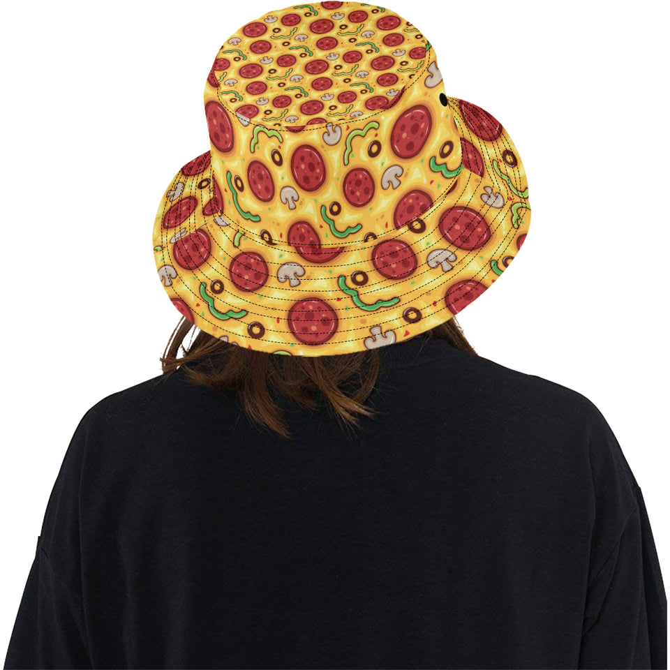 Pizza texture pattern Unisex Bucket Hat