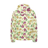 Paassion fruit pattern Kids' Boys' Girls' Padded Hooded Jacket