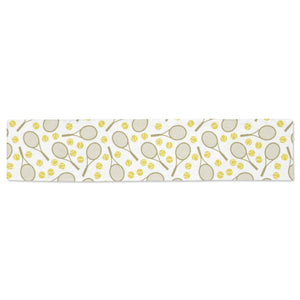 Tennis Pattern Print Design 02 Table Runner