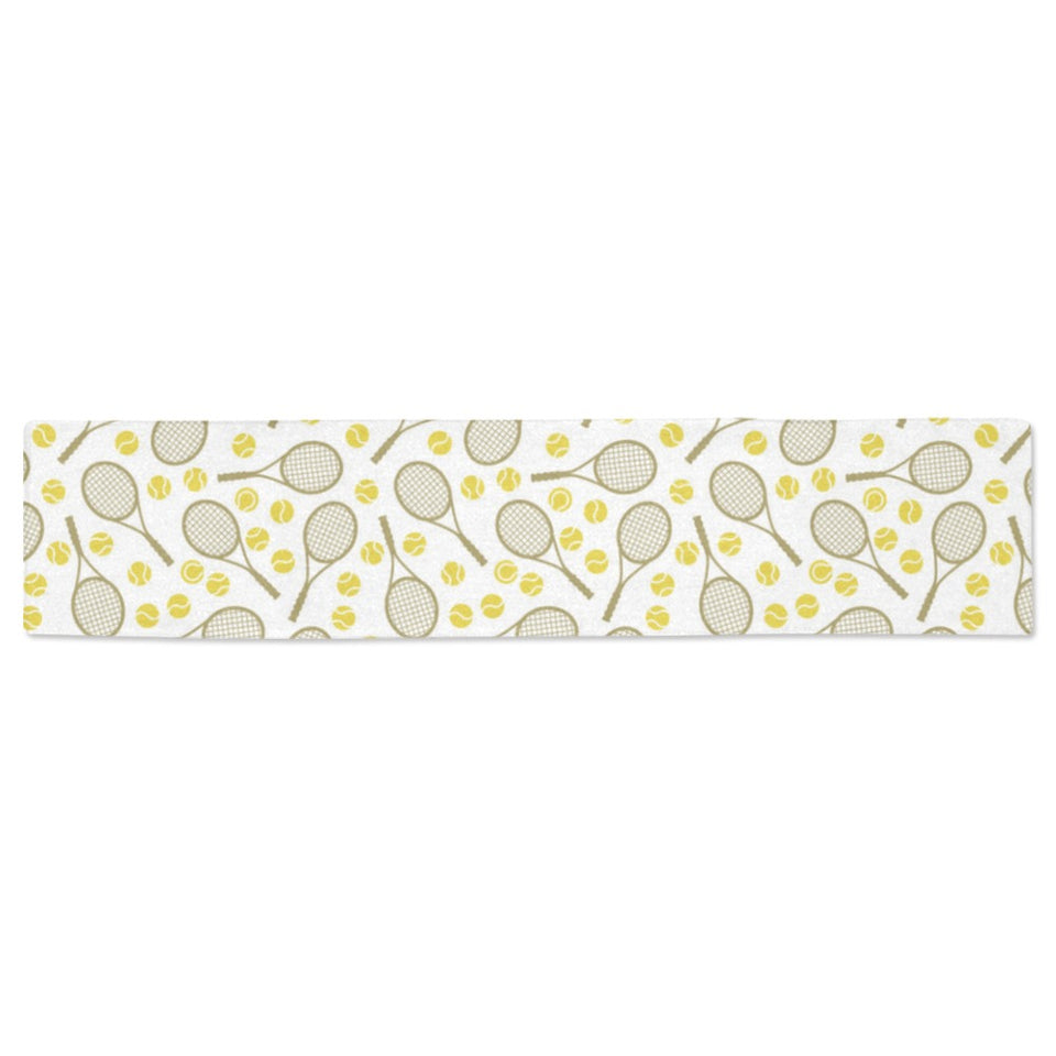 Tennis Pattern Print Design 02 Table Runner