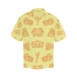Cheese design pattern Men's All Over Print Hawaiian Shirt