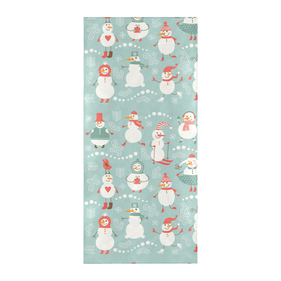 Cute snowman pattern Beach Towel