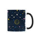 space pattern with planets, comets, constellations Morphing Mug Heat Changing Mug