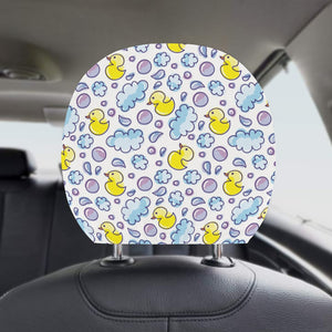 Duck Pattern Print Design 01 Car Headrest Cover