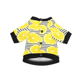 slice of lemon design pattern All Over Print Pet Dog Round Neck Fuzzy Shirt