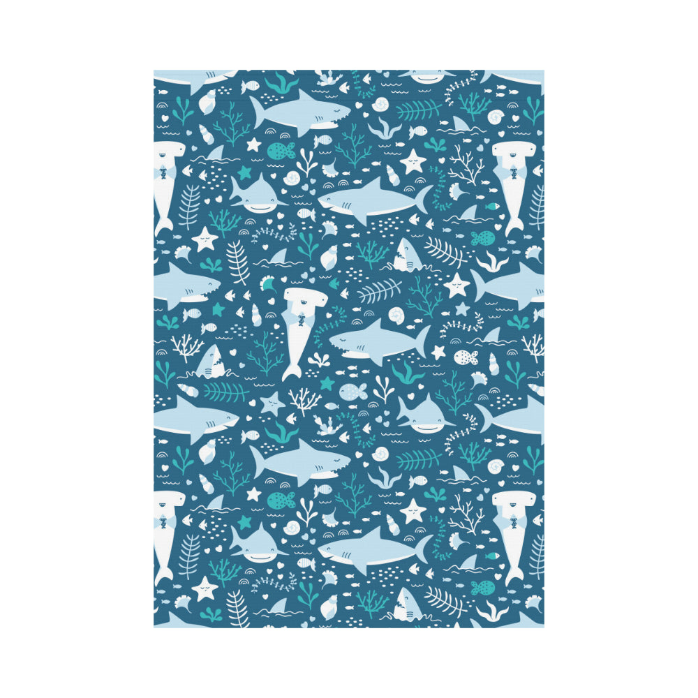 Cute shark pattern House Flag Garden Flag