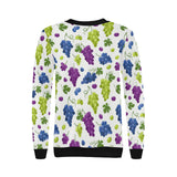 Grape pattern Women's Crew Neck Sweatshirt