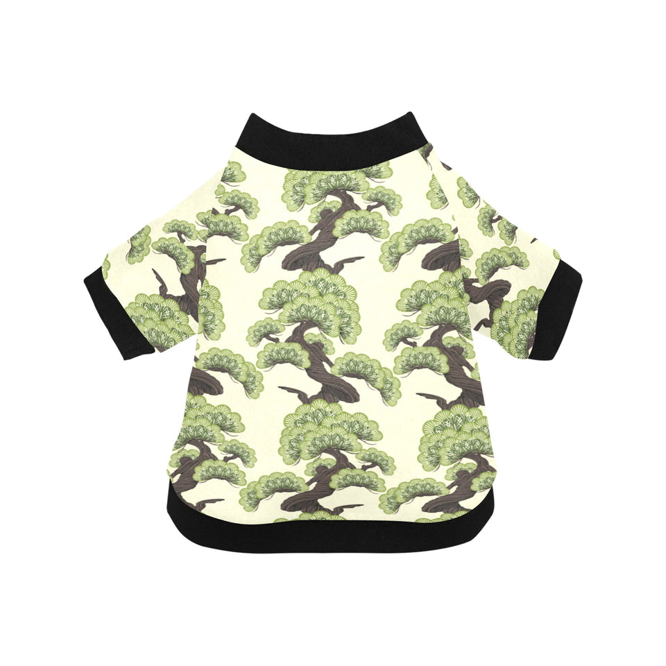 Bonsai pattern All Over Print Pet Dog Round Neck Fuzzy Shirt