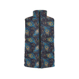Beautiful peacock feather pattern Women's Padded Vest