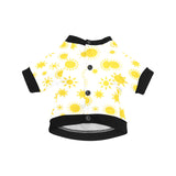 Sun pattern All Over Print Pet Dog Round Neck Fuzzy Shirt