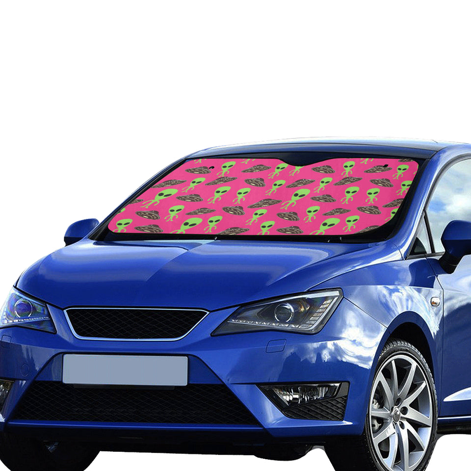 Alien Pattern Print Design 03 Car Sun Shade