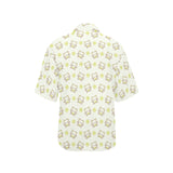 Cute cartoon frog baby pattern Women's All Over Print Hawaiian Shirt