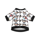 Cute ninja design pattern All Over Print Pet Dog Round Neck Fuzzy Shirt