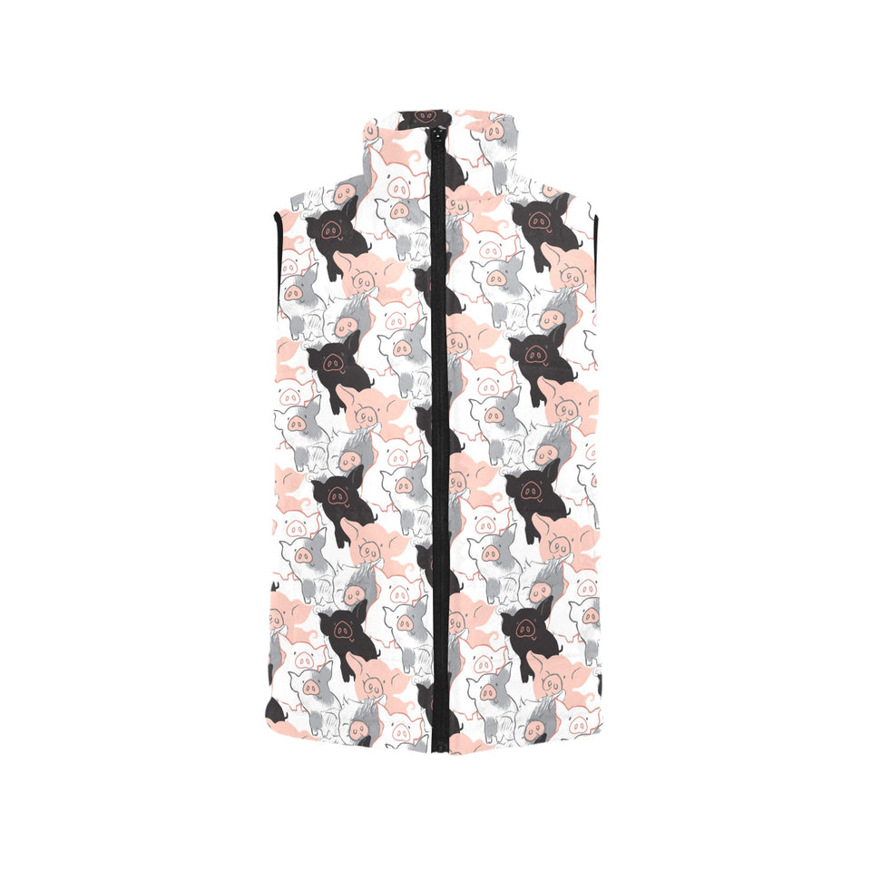 Pig Pattern Print Design 05 Men's Padded Vest