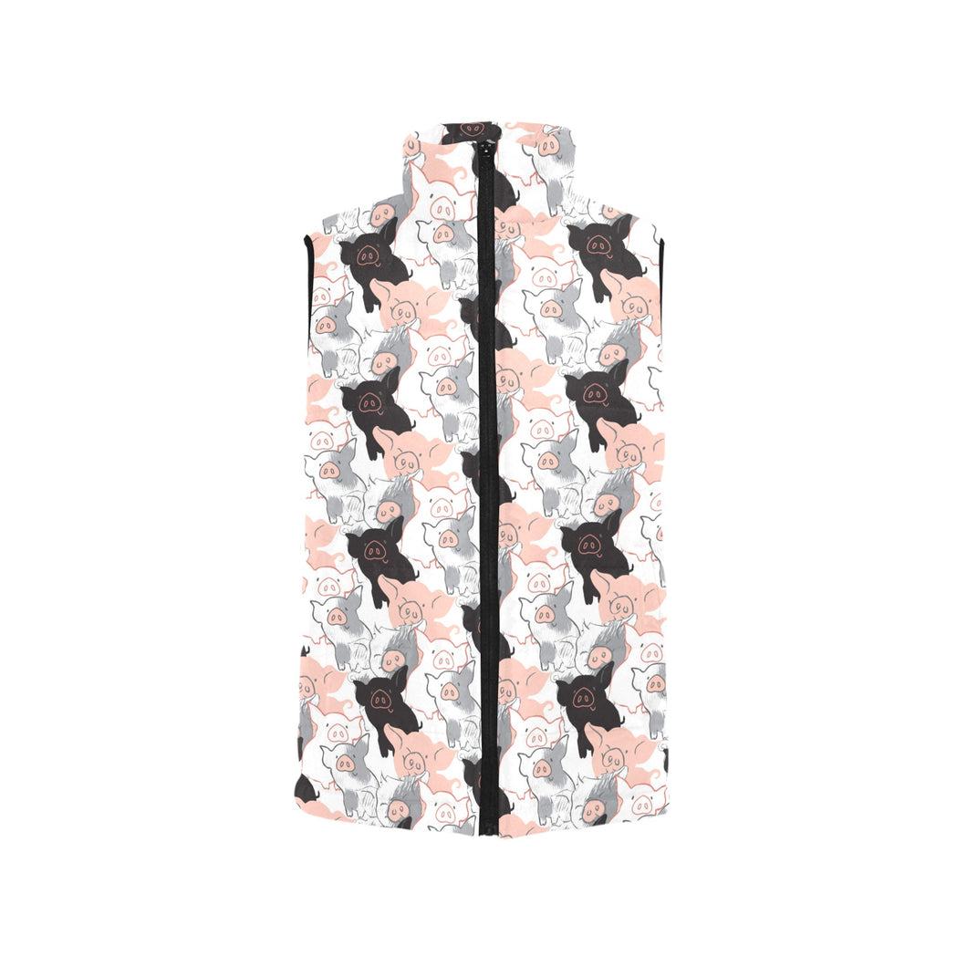 Pig Pattern Print Design 05 Men's Padded Vest