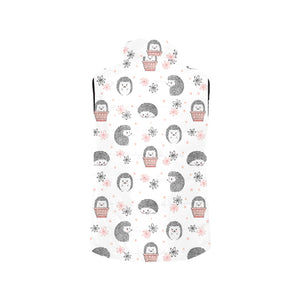 Hedgehog Pattern Print Design 02 Men's Padded Vest